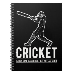 Cuaderno Cita divertida de deportes de cricket béisbol