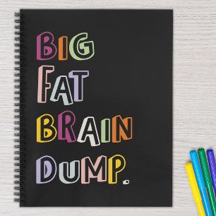 Cuaderno Cita divertida de descarga de cerebro grande y gor
