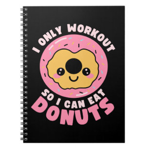 Cuaderno Cita divertida de donuts kawaii para hacer ejercic