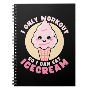 Cuaderno Cita Divertida de Entrenamiento de Helado Kawaii