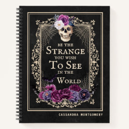 Cuaderno Cita divertida de floral gótica nombre personaliza