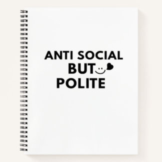 Cuaderno Cita divertida de introvertido educado antisocial 