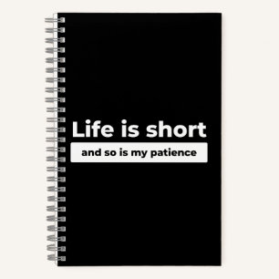 Cuaderno Cita Divertida de la Vida Corta