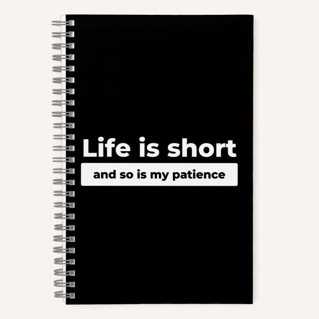 Cuaderno Cita Divertida de la Vida Corta (Anverso)