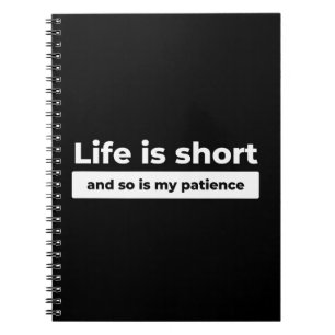 Cuaderno Cita Divertida de la Vida Corta
