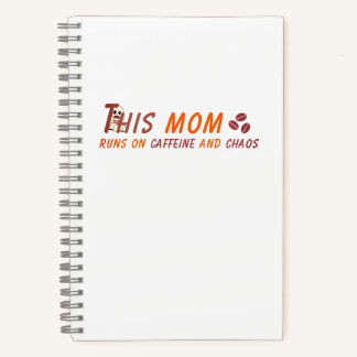 Cuaderno Cita divertida de mamá de café - Caffeine Chaos