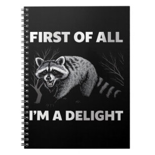 Cuaderno Cita Divertida de Mapache - Primero que Todo Soy u