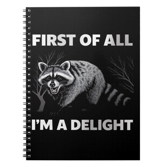 Cuaderno Cita Divertida de Mapache - Primero que Todo Soy u (Frente)