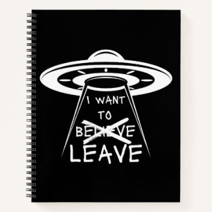 Cuaderno Cita divertida de OVNI que quiero dejar