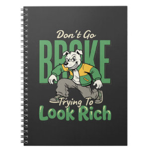 Cuaderno Cita Divertida de Perro Goteante Dinero