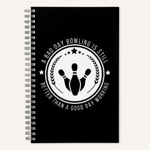 Cuaderno Cita divertida de trabajo de bolos