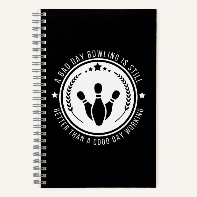 Cuaderno Cita divertida de trabajo de bolos (Anverso)