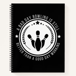 Cuaderno Cita divertida de trabajo de bolos