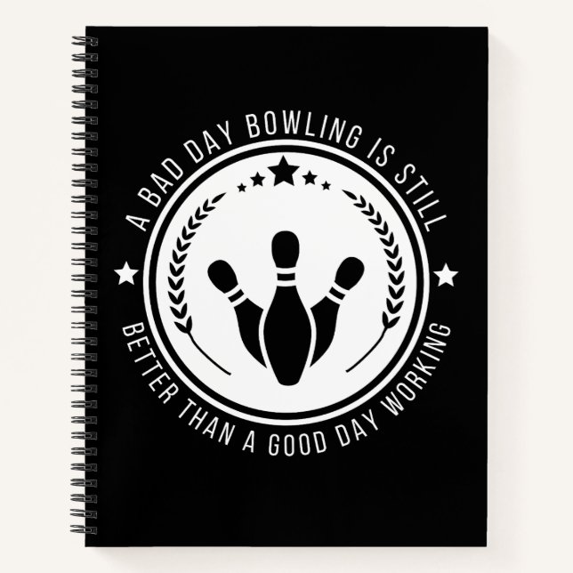 Cuaderno Cita divertida de trabajo de bolos (Anverso)