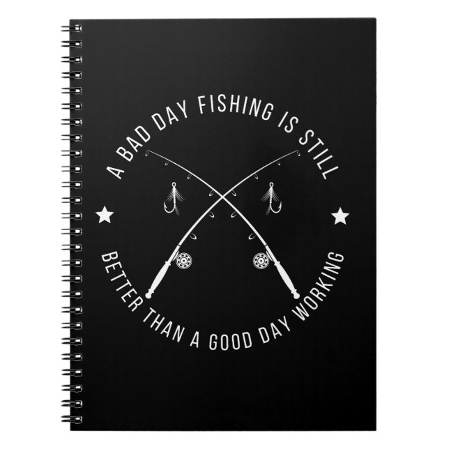 Cuaderno Cita divertida de trabajo de pesca (Frente)