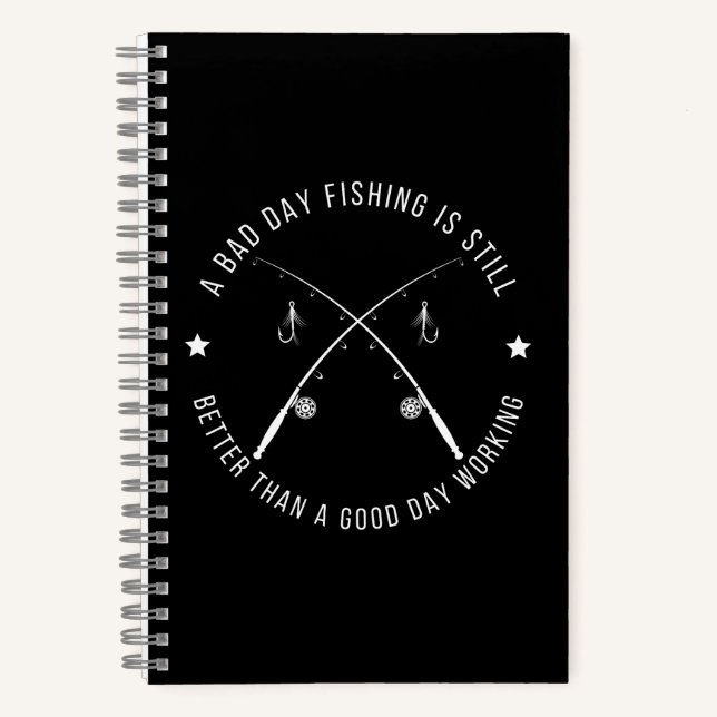 Cuaderno Cita divertida de trabajo de pesca (Anverso)