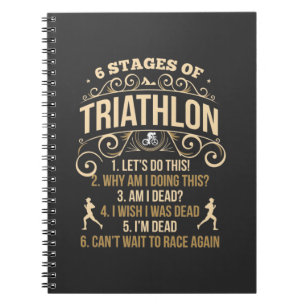 Cuaderno Cita divertida de Triatlón Crazy Triatlete Deporti