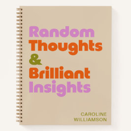 Cuaderno Cita divertida de trucos creativos audaces persona