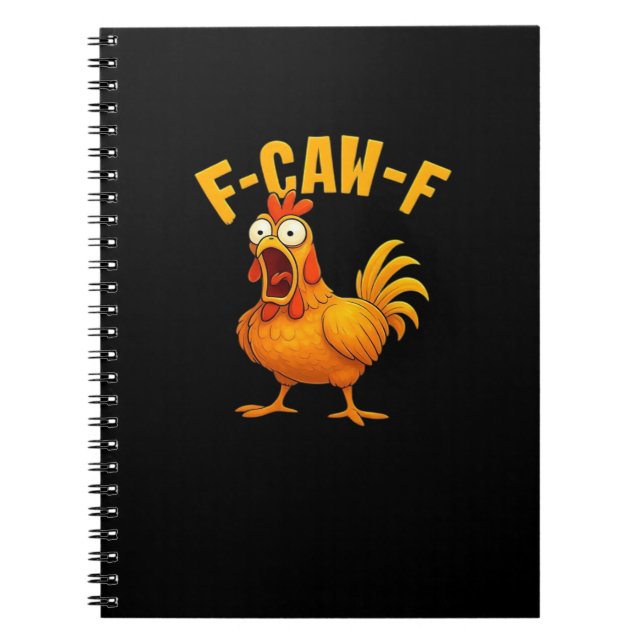 Cuaderno Cita divertida esencial de pollo F-Caw-F (Frente)