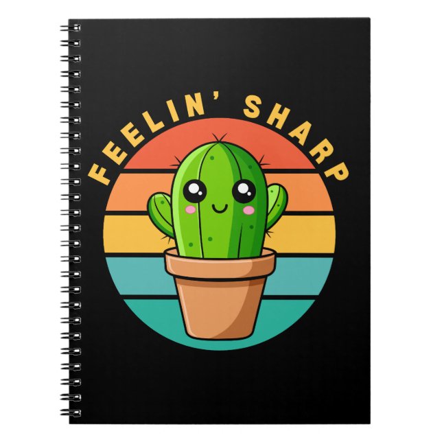 Cuaderno Cita Divertida Kawaii Cactus Lindo (Frente)