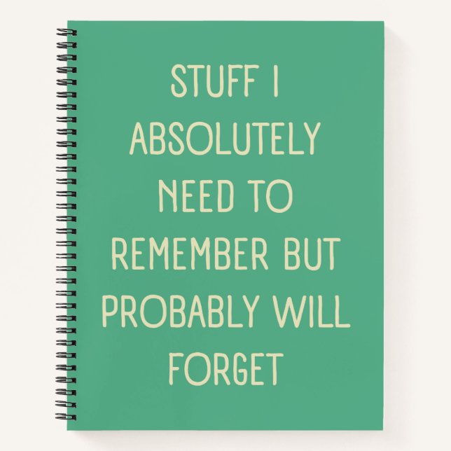 Cuaderno Cita divertida para que la gente olvidada haga una (Anverso)