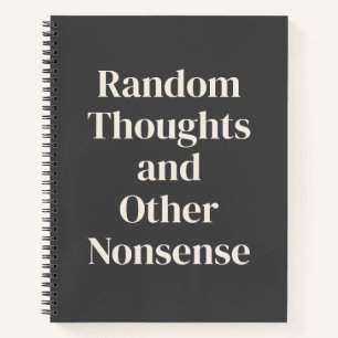 Cuaderno Cita Divertida Pensamientos Aleatorios Humor Dicho