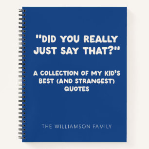 Cuaderno Cita Divertida Personalizada para Niño Humor de la