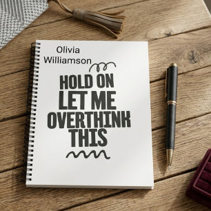Cuaderno cita divertida personalizada y identificable esper