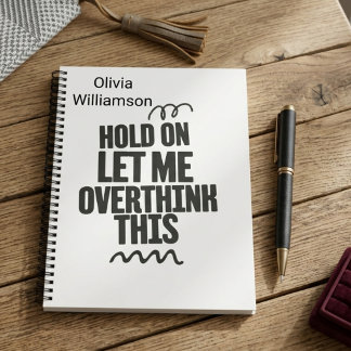 Cuaderno cita divertida personalizada y identificable esper
