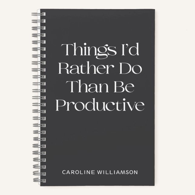 Cuaderno Cita divertida: Procrastinación perezosa personali (Anverso)