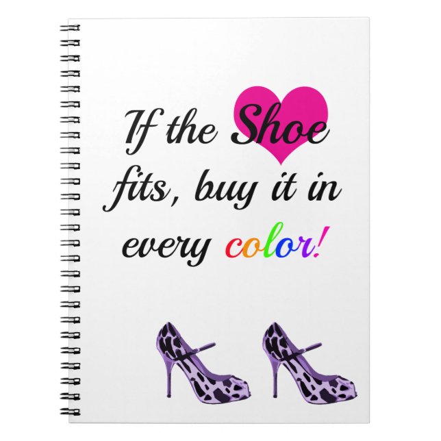 Cuaderno Cita divertida Shoe Lover bloc de notas (Frente)