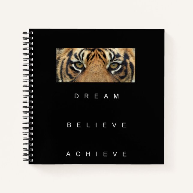 Cuaderno Cita elegante de automejora Tiger Eyes Modern (Anverso)