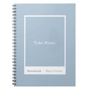 Cuaderno Cita en bloque azul polvoriento clásica