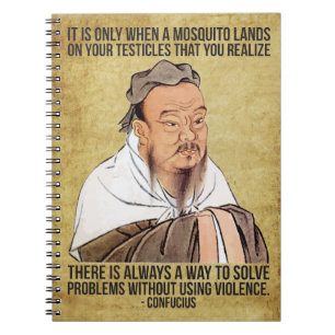 Cuaderno Cita espiritual divertida - Mosquito en los testíc