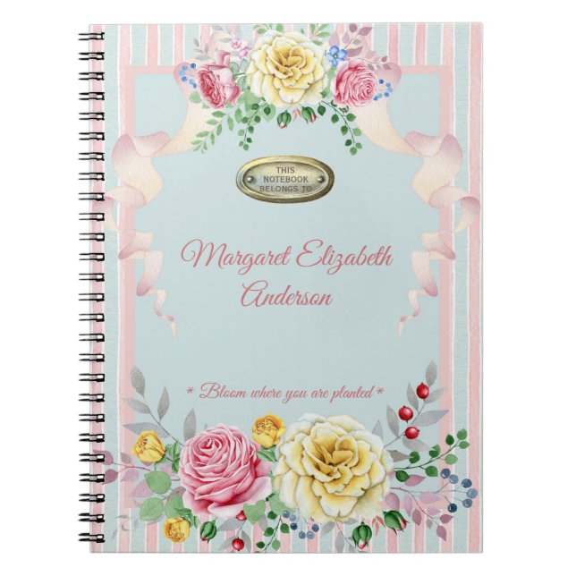 Cuaderno Cita floral conocida de encargo (Frente)