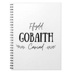 Cuaderno Cita galesa 'Ffydd Gobaith Cariad'
