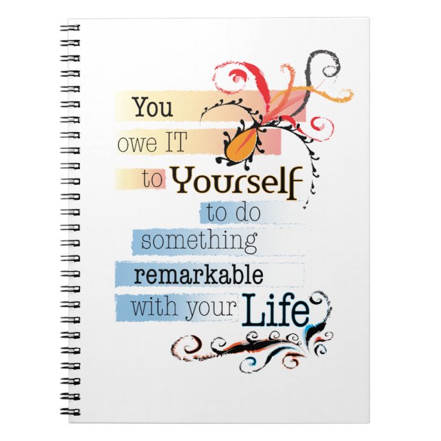 Cuaderno Cita ilustrada Inspiradora LIFE destacable (Frente)