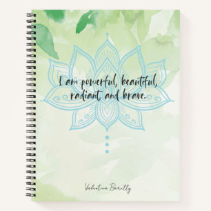 Cuaderno Cita Inspiradora acuarelas de Lotus Mandala