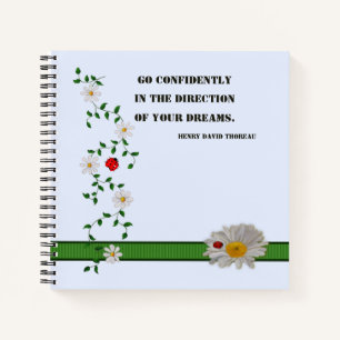 Cuaderno Cita inspiradora, Daisies y Ladybugs