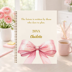 Cuaderno Cita inspiradora de color beige rosado