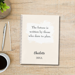 Cuaderno Cita inspiradora de crema beige