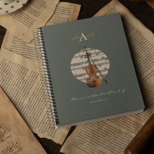 Cuaderno Cita Inspiradora de elegante amante de la música