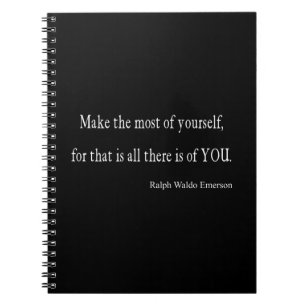 Cuaderno Cita inspiradora de Emerson del vintage -