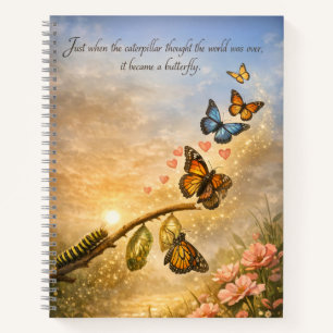 Cuaderno Cita Inspiradora de Esperanza sobre la Transformac