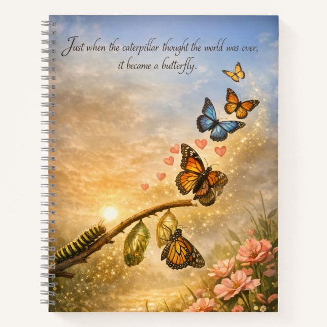 Cuaderno Cita Inspiradora de Esperanza sobre la Transformac (Anverso)