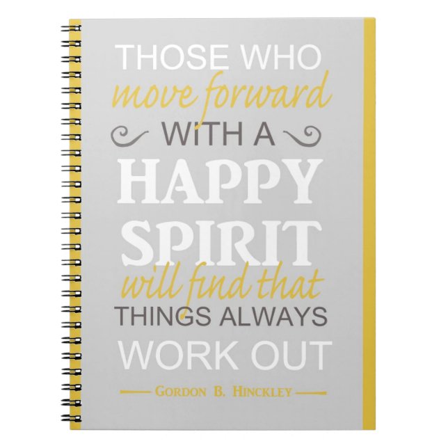 Cuaderno cita inspiradora de gordon b hinckley lds (Frente)