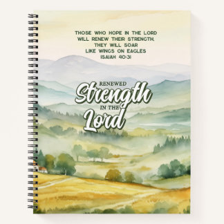 Cuaderno Cita inspiradora de la Escritura cristiana Isaías
