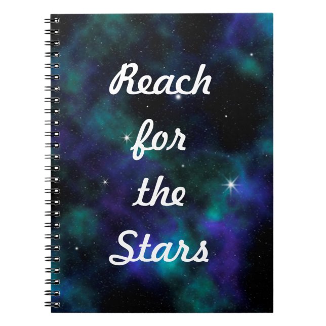 Cuaderno Cita inspiradora de la Galaxia de las Estrellas (Frente)