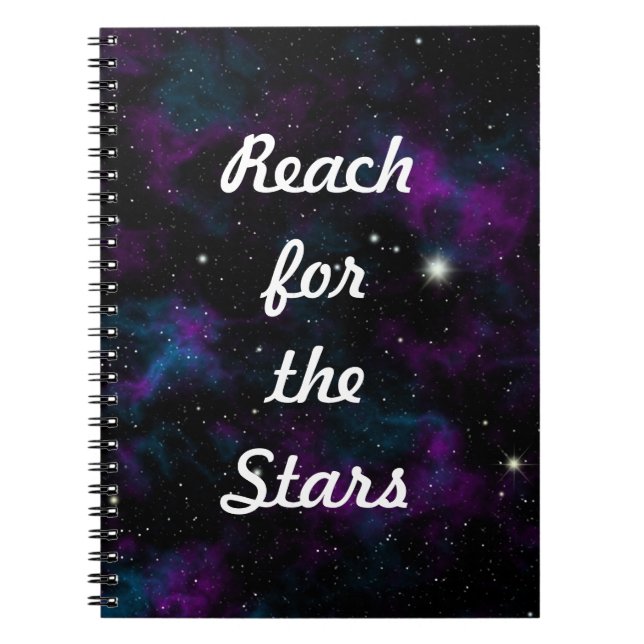 Cuaderno Cita inspiradora de la Galaxia de las Estrellas (Frente)