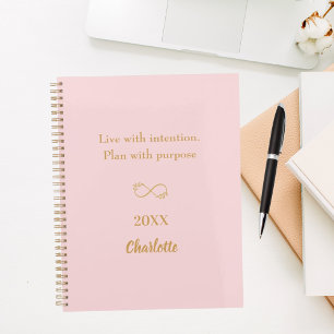 Cuaderno Cita inspiradora de oro rosa